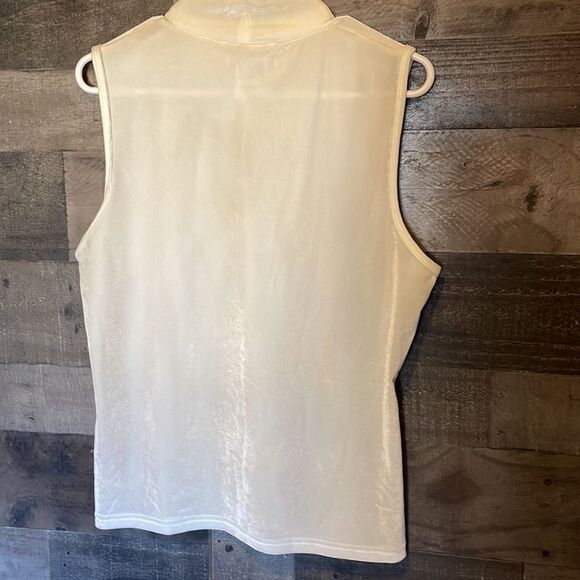 C.L.O.T.H.E.S Ivory, sleeveless top, sz Large - Picture 2 of 3